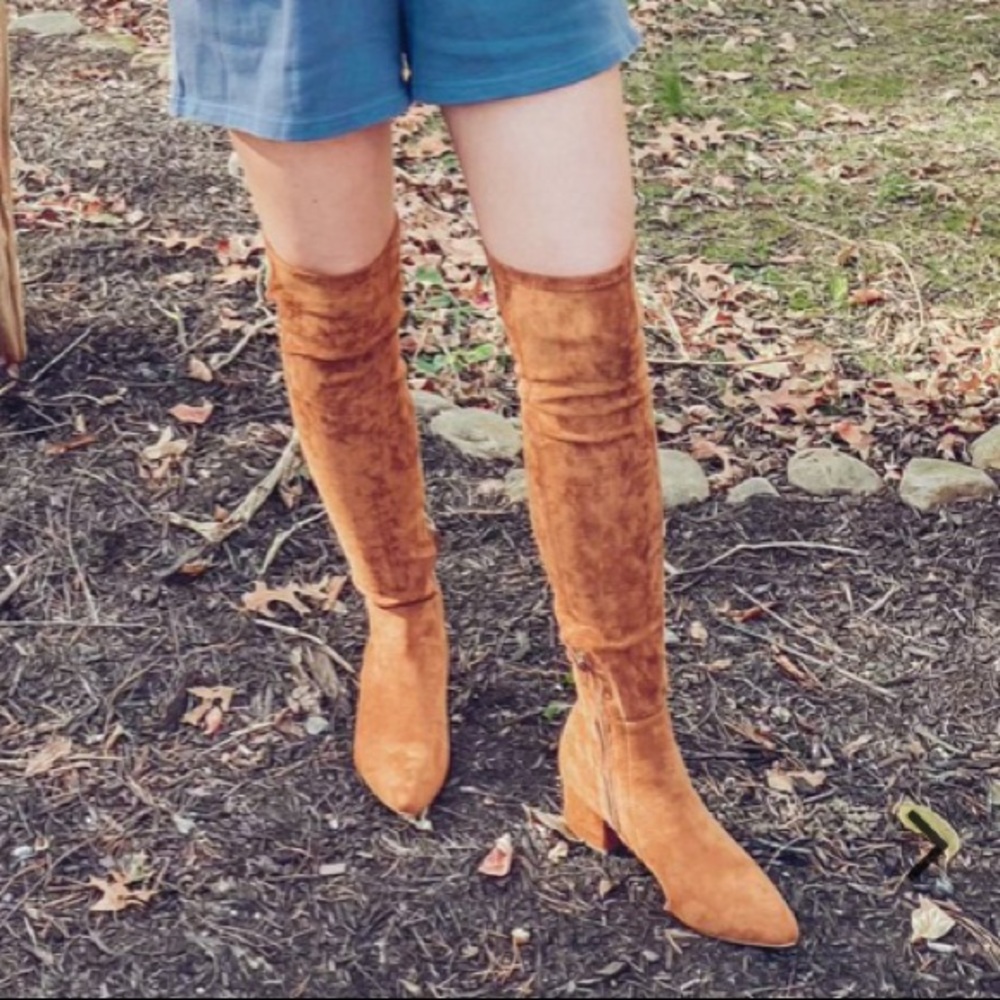 Over-The-Knee Boots, Tan
